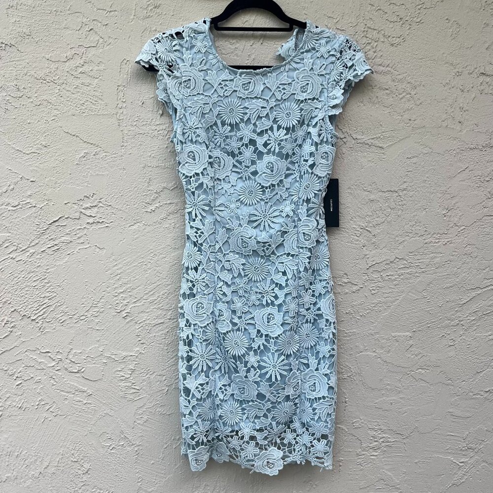 Lulus: Blue Crochet Dress